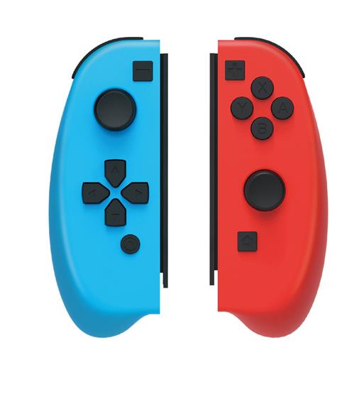 nintendo switch joy con l e r vermelho e azul video game em