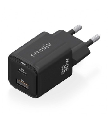 Aisens Carregador Gan USB-C e USB-A 30W Carga Simultanea