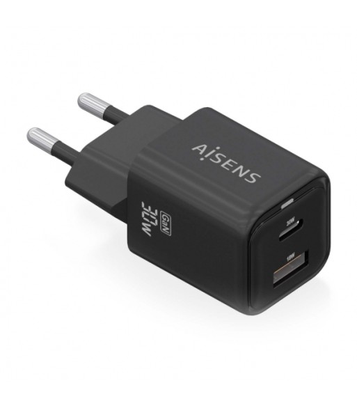 Aisens Carregador Gan USB-C e USB-A 30W Carga Simultanea